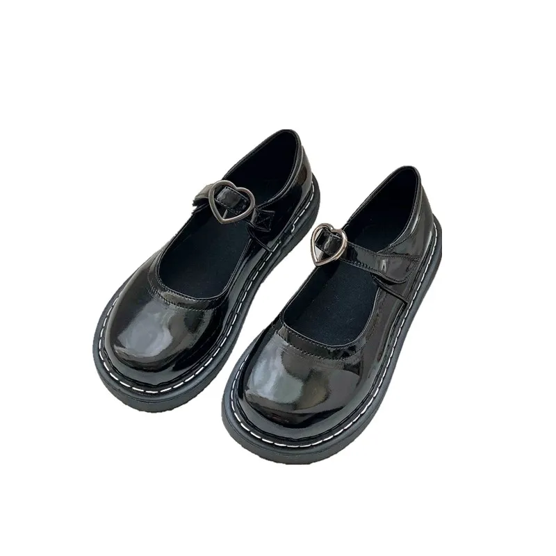 

Cute Soft Sister Jk Uniform Ladies Single Shoes Spring And Summer New Round Head Shallow Mouth Japanese Small Leather Shoes