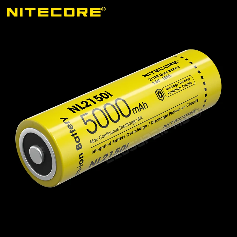 Литий ионный аккумулятор 8А NITECORE NL2150i 21700 5000 мАч|Портативные осветительные