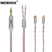 nicehck c24 5 24 core silver plated copper pure copper headset cable 3 5mm2 5mm4 4mm mmcxnx7qdc0 78 2pin for ebx21 ytao