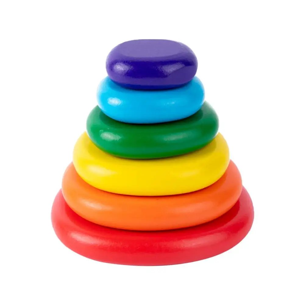 

Деревянные игрушки для сортировки и укладки, Классические штабелируемые камни, игрушечные камни, балансирующие строительные блоки, ранние ...