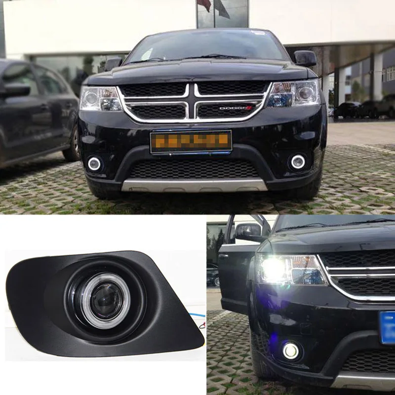 Превосходсветодиодный лампы чехол бампер с ангельскими глазами для Dodge Journey