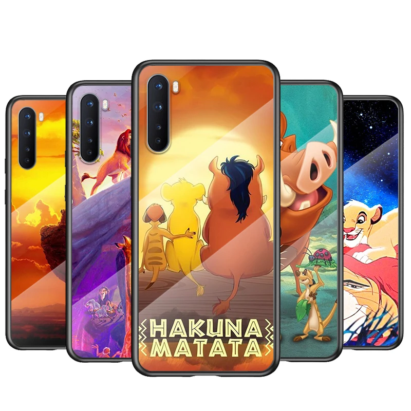 

Tempered Glass Cover Luxury Shell The Lion King Simba For Oneplus 9R 9 8T 8 Nord Z 7T 7 Pro 5G Shockproof Phone Case