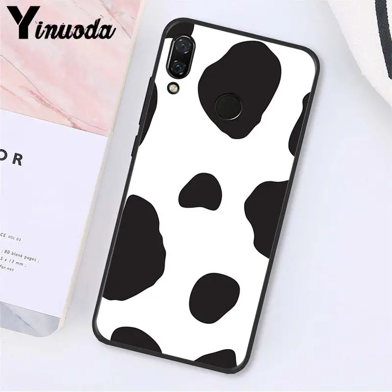 Yinuoda корова узор черный белый чехол для телефона для Xiaomi Redmi Note 7 5 4 Redmi 5plus 6A Note4 4X A2 A2lite