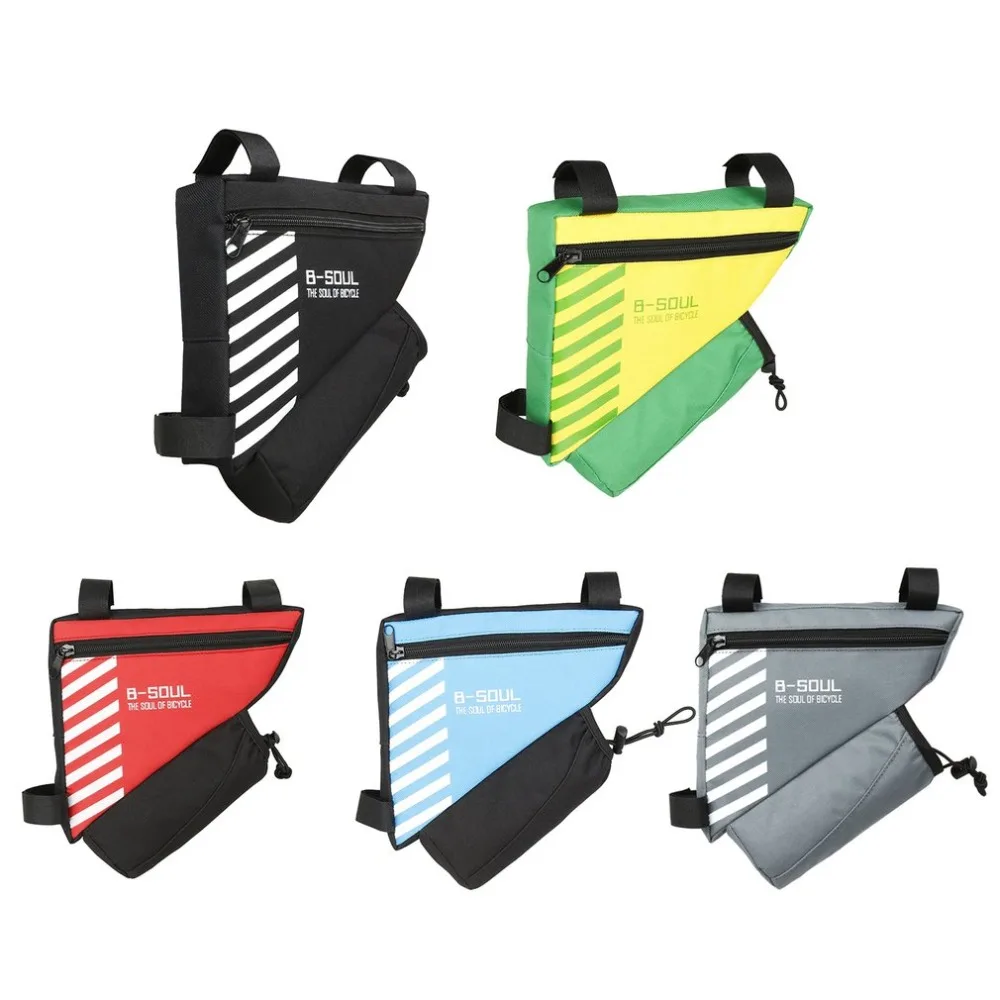 

B-SOUL MTB Bike Bicycle Bags Waterproof Cycling Top Front Tube Frame Bags Triangle Bag With Water Bottle Pocket Bike Accessories