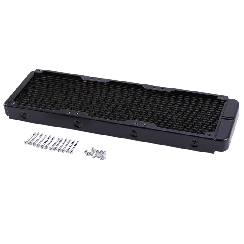 

Computer Water Cooling Radiator, 18 Pipe Heatsink Cooler Water Cooling Kit Heat Radiator Water Liquid Screw Heat Exchanger 360mm