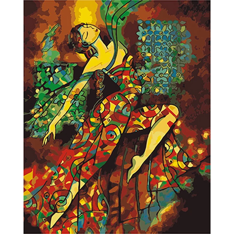 5D Diy алмазная живопись абстракция женщина пищевой цветы камни в форме ромба