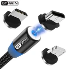 GTWIN Магнитный USB кабель Type C Зарядка для iPhone 12 Pro Max Samsung Xiaomi Huawei мобильный телефон Micro USB кабель зарядное устройство