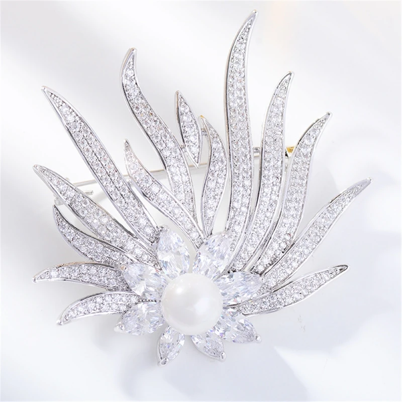 

Flower Brooches for Women Vintage Fashion Style Elegant Wedding Pins Party Brooch Upscale atmosphere