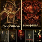 Ганнибал, ретро постер из крафт-бумаги, Mads Mikkelsen, Звездный классический ужас, наклейка для ТВ-сериала, необычный декор