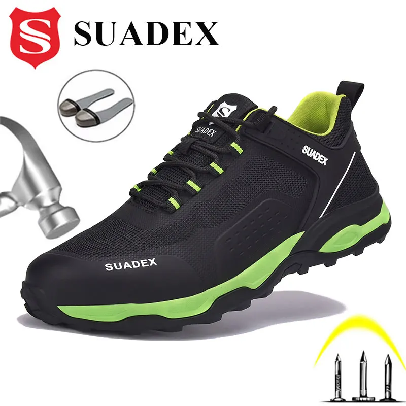 SUADEX Safety Shoes Men Anti-Smashing Steel Toe Boots Indestructible Work Sneakers Breathable Composite EUR Size 37-48 | Обувь