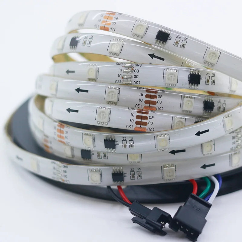 12 В 30 светодисветодиодный s/m TM1934 RGB пиксельсветодиодный Светодиодная лента 5050 SMD