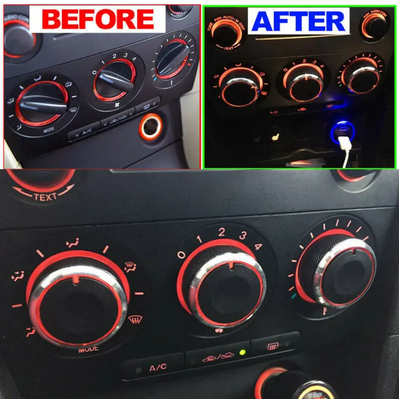 3 шт. автомобильная панель управления кондиционера A/C для Mazda 2004 2009|Лепнина