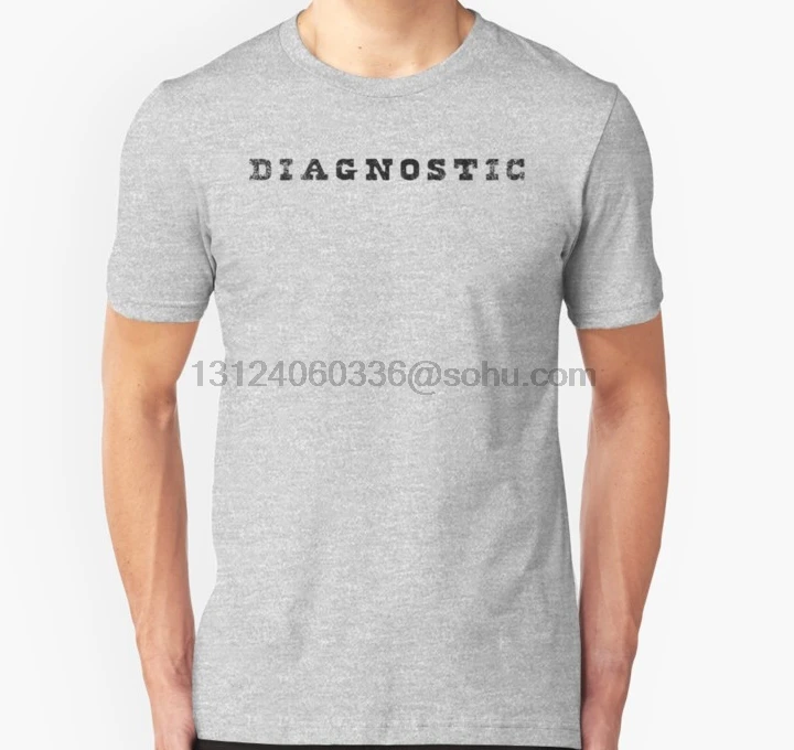 Мужская футболка с коротким рукавом диагностика (состаренная) унисекс круглым