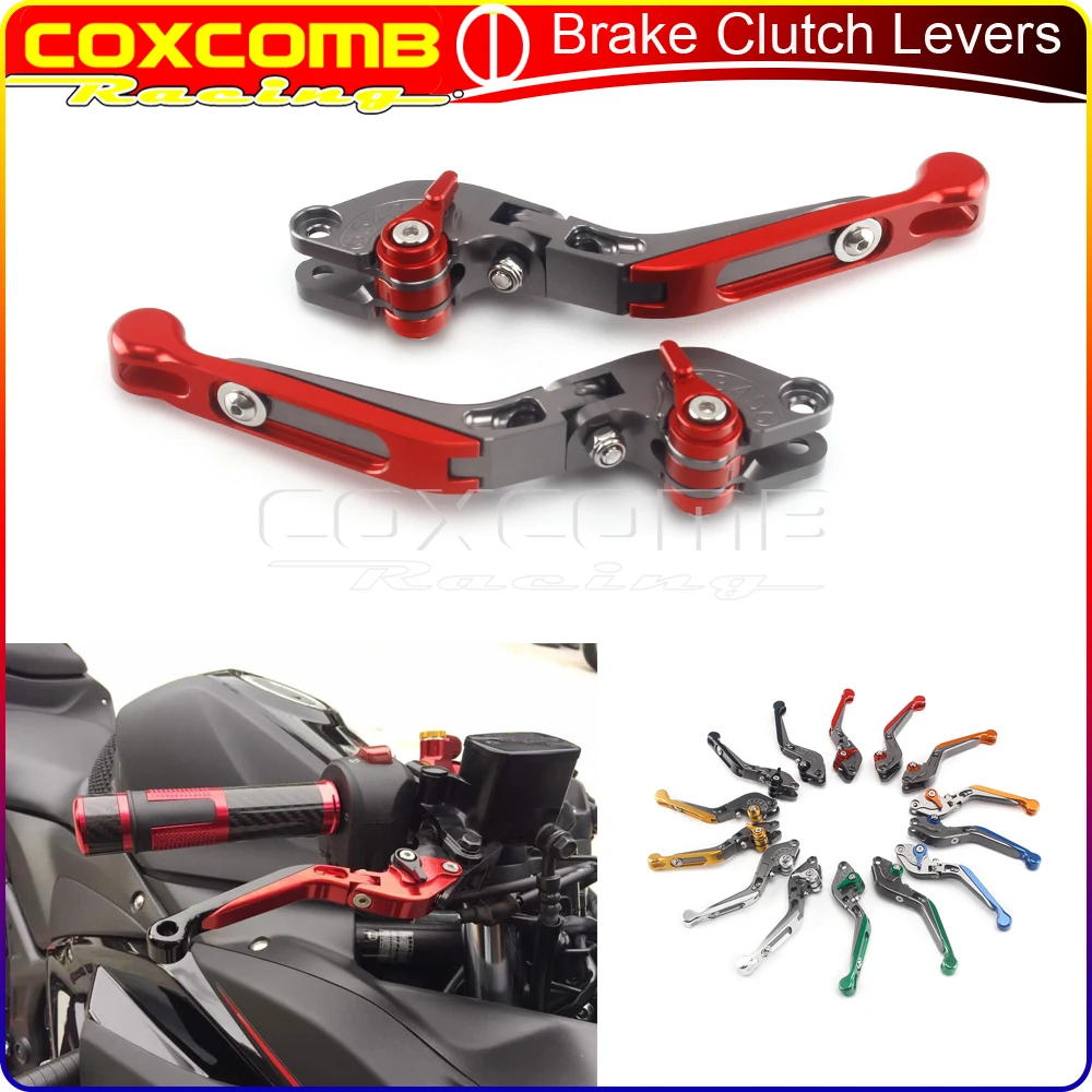 

For Honda VFR800 CB600F CB919 VFR750 Kawasaki Z125 ZX6R/636 Z900RS Z900 Motorcycle Adjustable Brake Clutch Levers handlebar