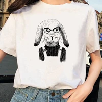 cartoon rabbit printed t shirt female casual graphic fashion t shirt women streetwear aesthetic t shirt women tops