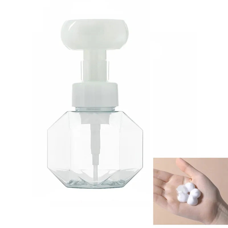 

2021 NEW 300ml Flower Foaming Bottle Facial Foam Sub-Bottle Separate Bottling Face Washing 2021 NEW