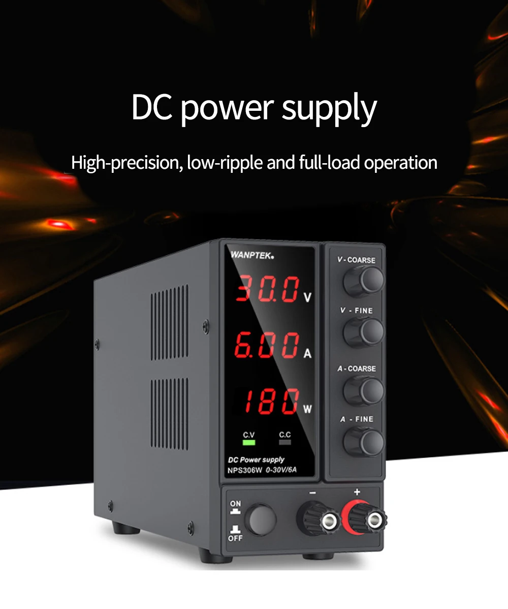 NPS306W laboratory switching power supply 30V 6A variable DC stabilized power supply 0.1V 0.01A 180W electroplating power supply