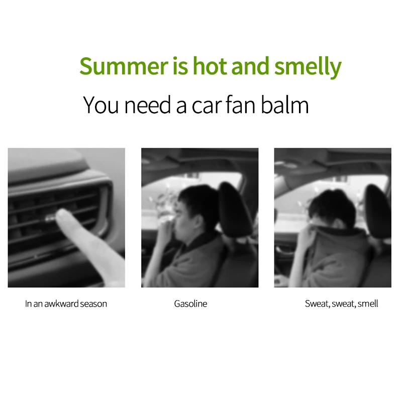 

Aromatherapy Car Fan Multifunctional Simple Small Durable Vehicle Fan for Outdoor,Black