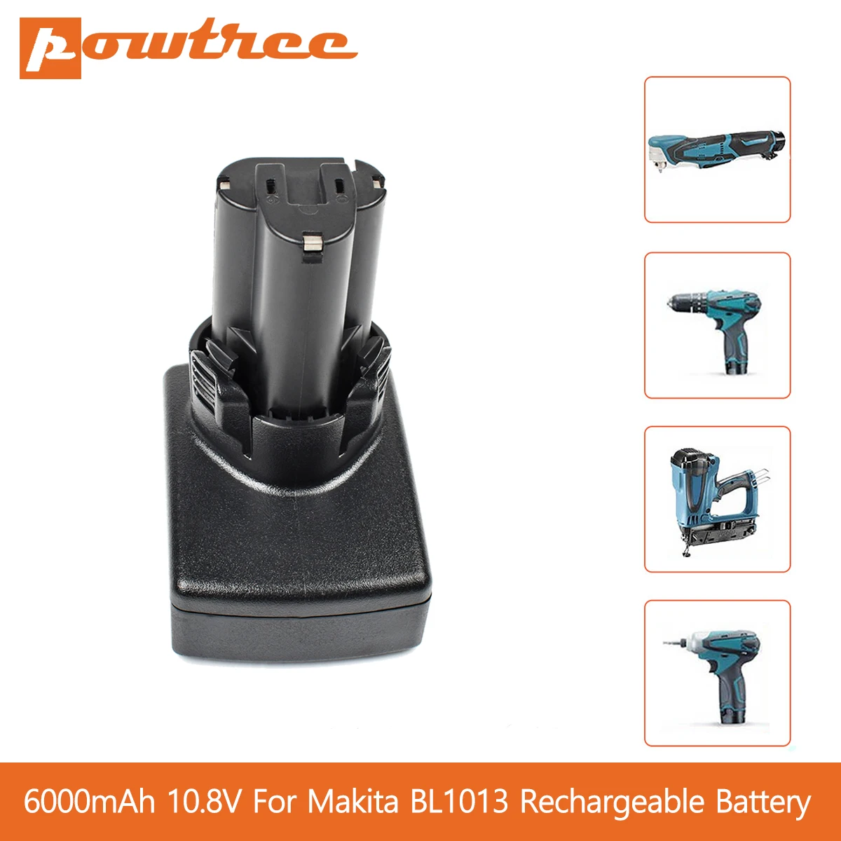 Литий-ионная аккумуляторная батарея Powtree 10 8 В 6000 мАч для Makita 12 4 0 Ач BL1013 BL1014 LCT204 DF330D