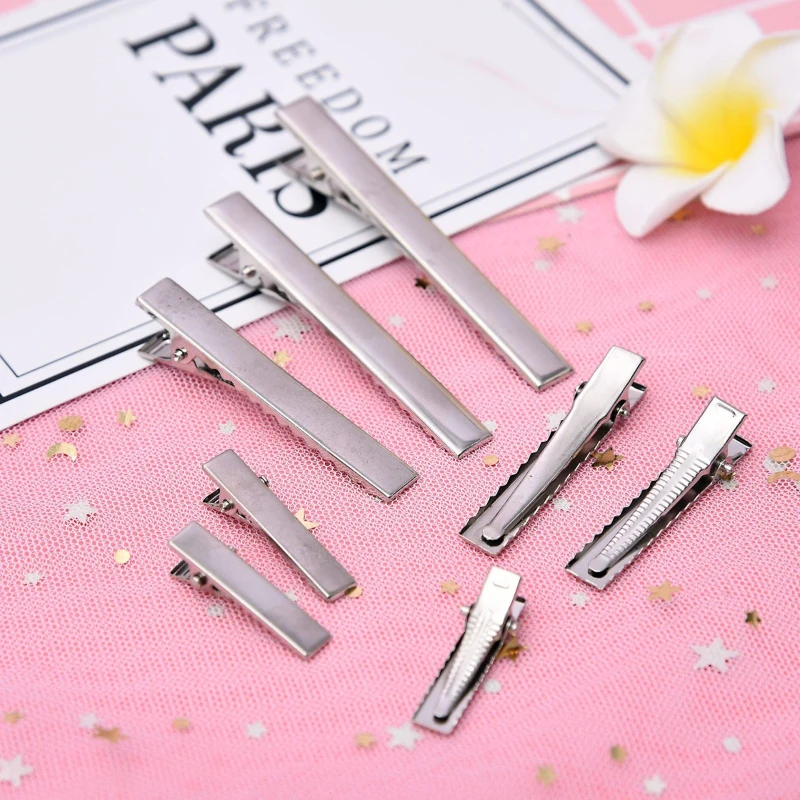 

50pcs/100pcs Lot 35mm-75mm Testing Metal Crocodile Clips Cable Lead Metal Alligator Clips Clamps Hair Clips Hairpins Test Clip