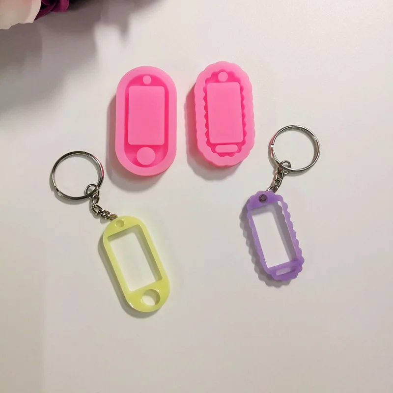 

DIY Memo Card Glossy Epoxy Resin Keychain Silicone Mold Jewelry Fillings Pendant Accessory Charms Handmade Label Mould Craft