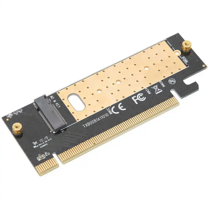 

M key M.2 to PCIE3.0 x16 SSD Adapter Card PCI Express 16x for Hard Drives Linux Computer
