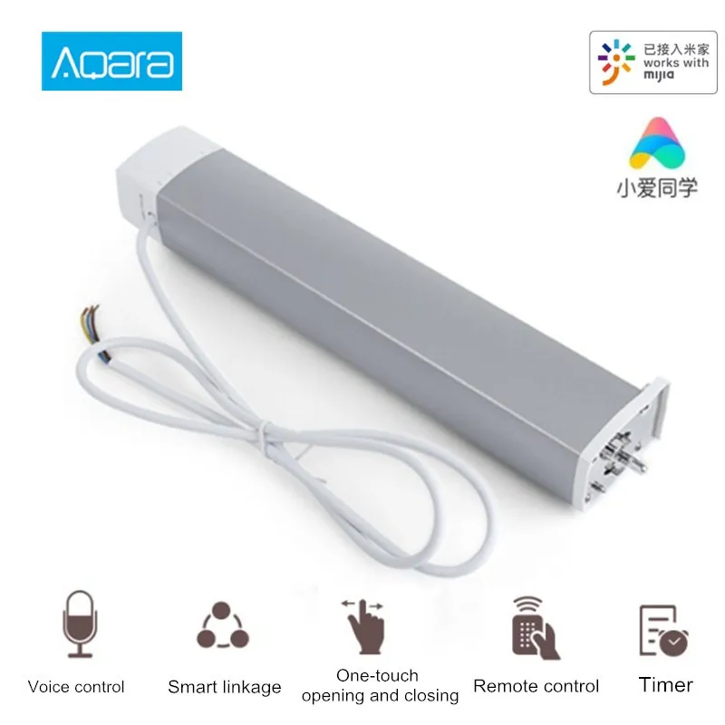 Умный двигатель для штор Aqara Zigbee Электрический мотор занавесок с дистанционным