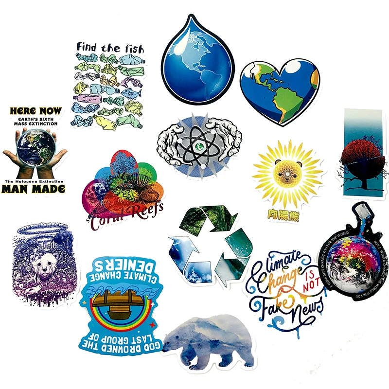 Pegatina creativa de protecci&oacute;n del medio ambiente, 50 Uds., para ScrapbookingForMotorcycle, equipaje, ordenador, monopat&iacute;n, guitarra-2