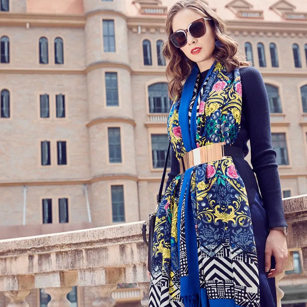 

Fashion Winter Scarf For Women Scarf Cashmere Warm Plaid Pashmina Scarf Luxury Brand Blanket Wraps Female Scarves And Shawls