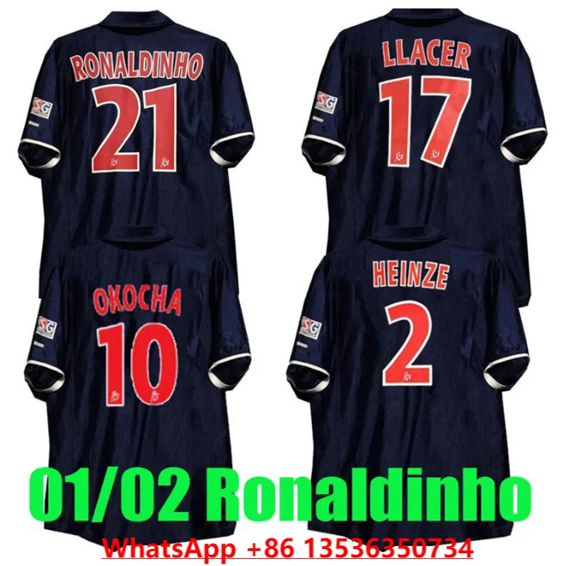 

ARTETA HEINZE Top Quality 2001 2002 PsgES Retro RONALDINHO OKOCHA ANELKA ALOISIO POCHETTINO Man 01 02 RONALDINHO