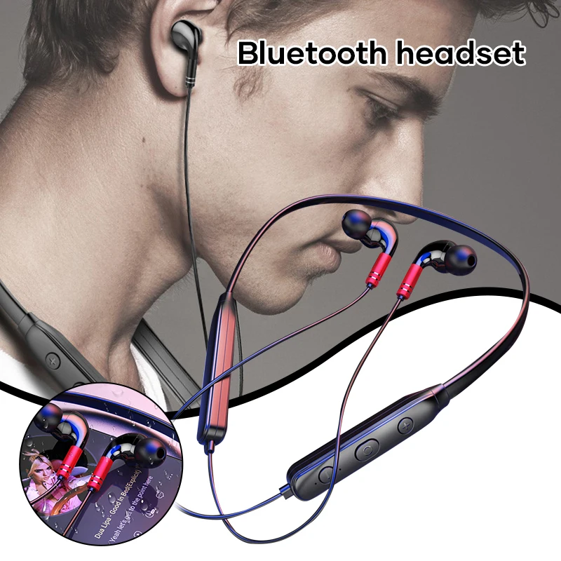 

Водонепроницаемые Bluetooth-наушники, беспроводные Bluetooth-наушники с шейным ободом для спорта на открытом воздухе PUO88