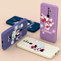minnie cute snowflake for oppo a94 a93 a92 a91 a74 a73 a55 a54 a52 a11 a11k a9 a16 a7x a1k 2020 liquid silicone phone case
