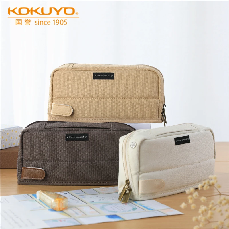 1pc KOKUYO Retro Pencil Bag High Capacity Pouch A Little Special Series PCS133LS Student Storage Supplies Pencil Case