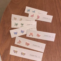 simple colorful fairy stereo butterfly stud earrings for women mini cute hypoallergenic butterflies earring party jewerly