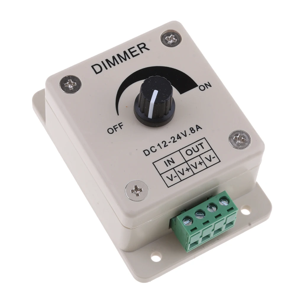 DC12-24V 8Amp 0%-100% PWM регулятор затемнения для светодиодных ламп ленточных огней