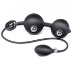 Анальная пробка-массажер простаты, огромный надувной фаллоимитатор, Вагинальный Анальный расширитель, анальные бусины с металлическим шариком секс-игрушки для мужчин женщин и геев