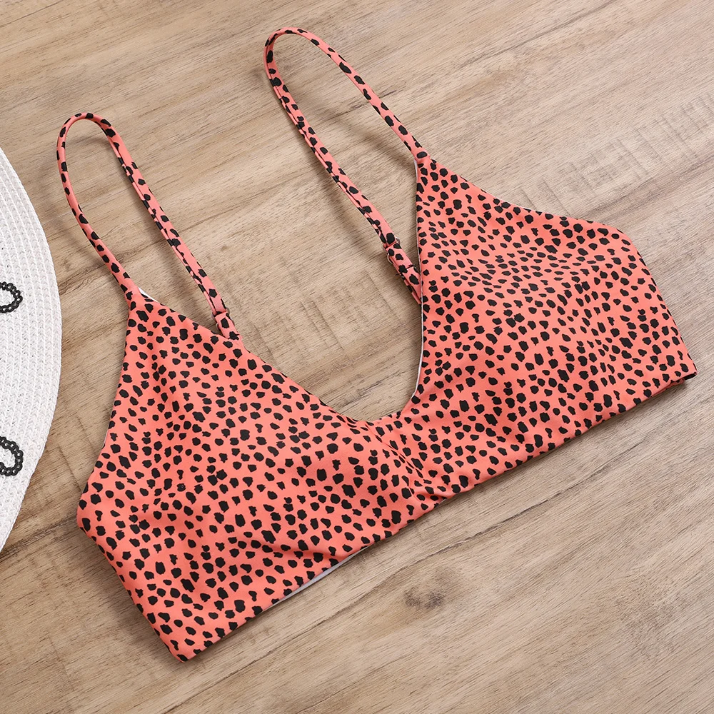 

2021 New Sexy Dot Print Bikinis Women Push Up Swimwear Bandage Swimsuit Bikini Low Waist Bathing Suit Halter Bikinis Suit