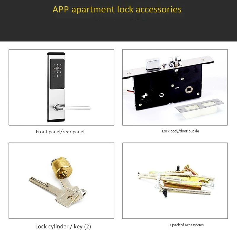 

New-Security Smart Door Lock Wifi TTLock App Electronic Door Lock Intelligent Door Locks Press Screen Digital Password Keyless L