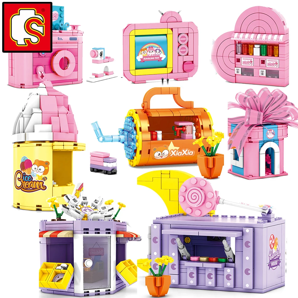 Магазин мороженого для друзей Sembo наборы строительных блоков модельные блоки