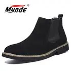 Мужские ботинки из натуральной кожи, водонепроницаемые повседневные ботинки из коровьей кожи, мотоциклетные ботинки, Осень-зима 2019