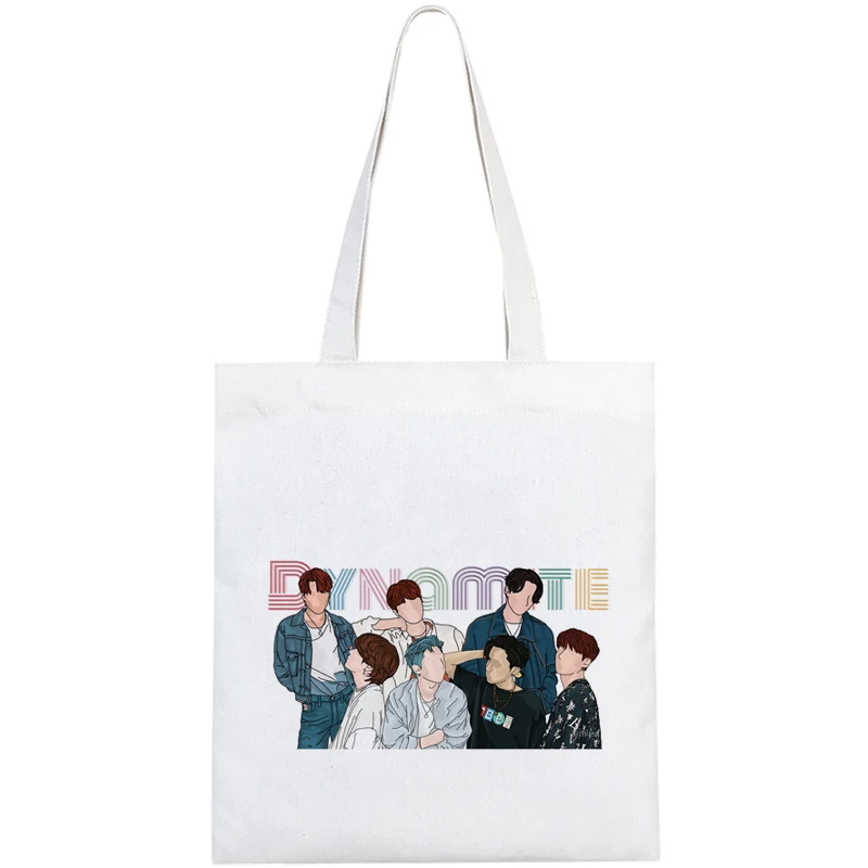 

Bangtan Boys shopping bag shopper shopper reusable bolsa recycle bag tote bag fabric woven bolsas ecologicas jute cabas