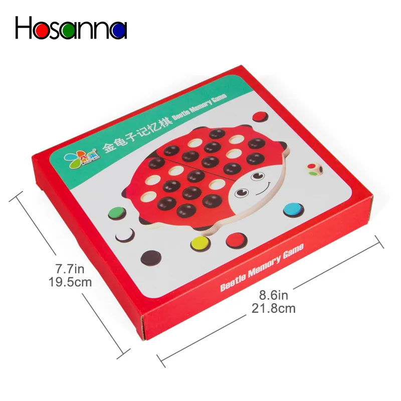 

Wooden Color Match-Up Ladybird Memory Game Puzzle Beetle Parent-child Kids Fun Educational Toys Ladybug For Children 3-Year Gift