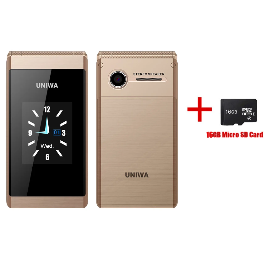Gold Add 16GB card Русская клавиатура раскладушка флип мобильный телефон gsm 1200 мАч кнопочный две sim-карты дешевый разблокированный мобильный телефон X28 - Цвет: Gold Add 16GB card