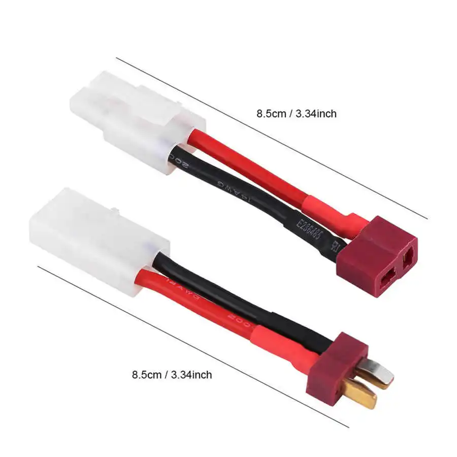 Hot Sale RC Parts Plug Cable 2Pcs/Set 5cm T Female / Male to Tamiya Adapter 14 AWG Wire Accessories | Игрушки и хобби