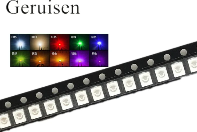 3000 шт./лот SMD светодиодные диоды 3528 1210 LED Diodo Kit зеленый красный теплый белый