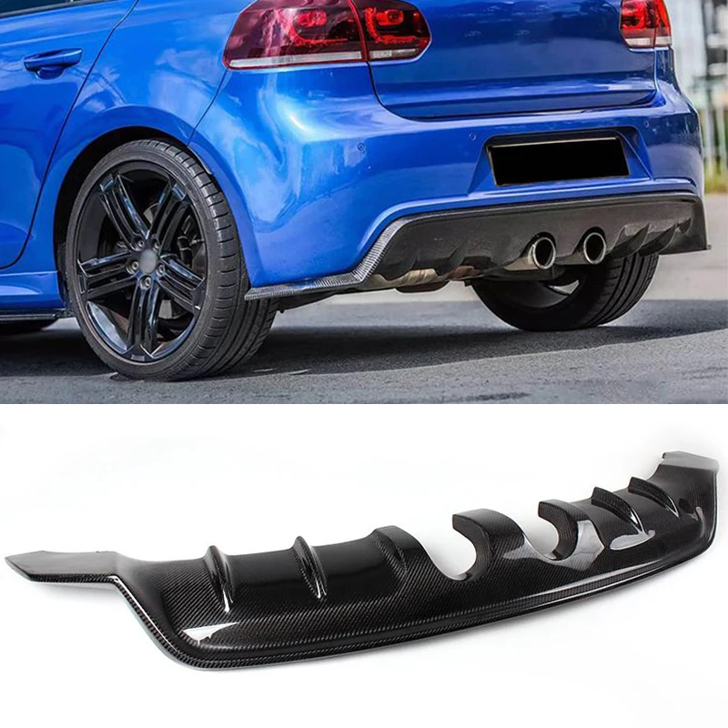 Задний бампер из углеродного волокна диффузор спойлер для VW Golf 6 VI MK6 R20 2012-2014