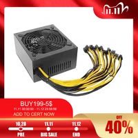 2000w atx 12v 2 31 silent mining power supply support 10x 6 pin graphics power supply support cards miner power