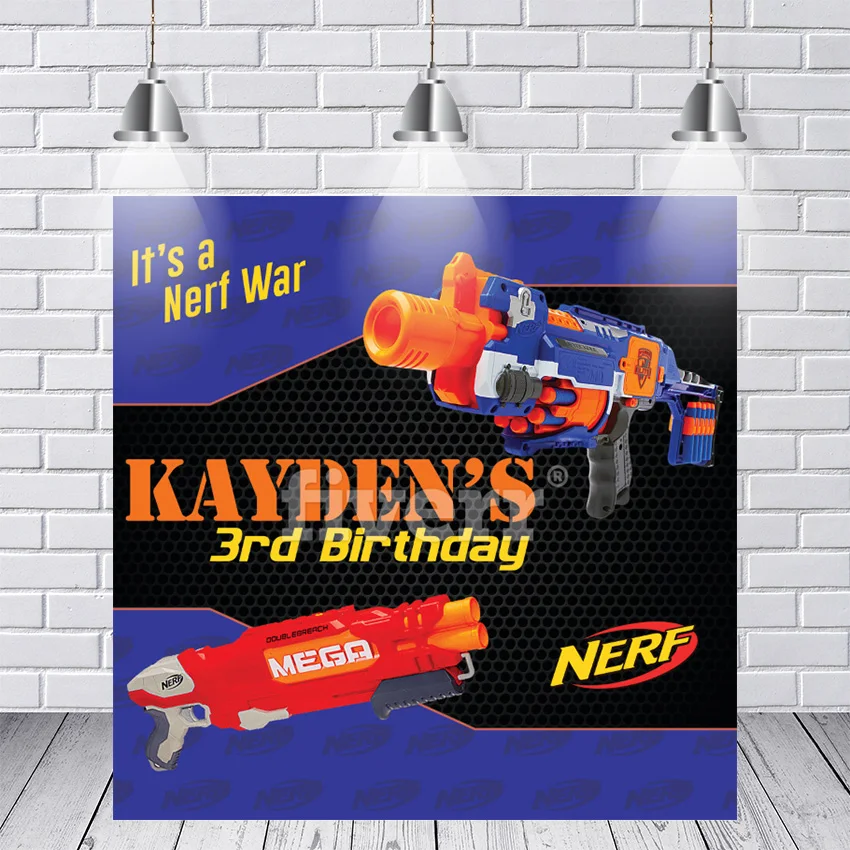 Счастливый День рождения синий пистолет военный чехол типа &quotсделай сам&quot