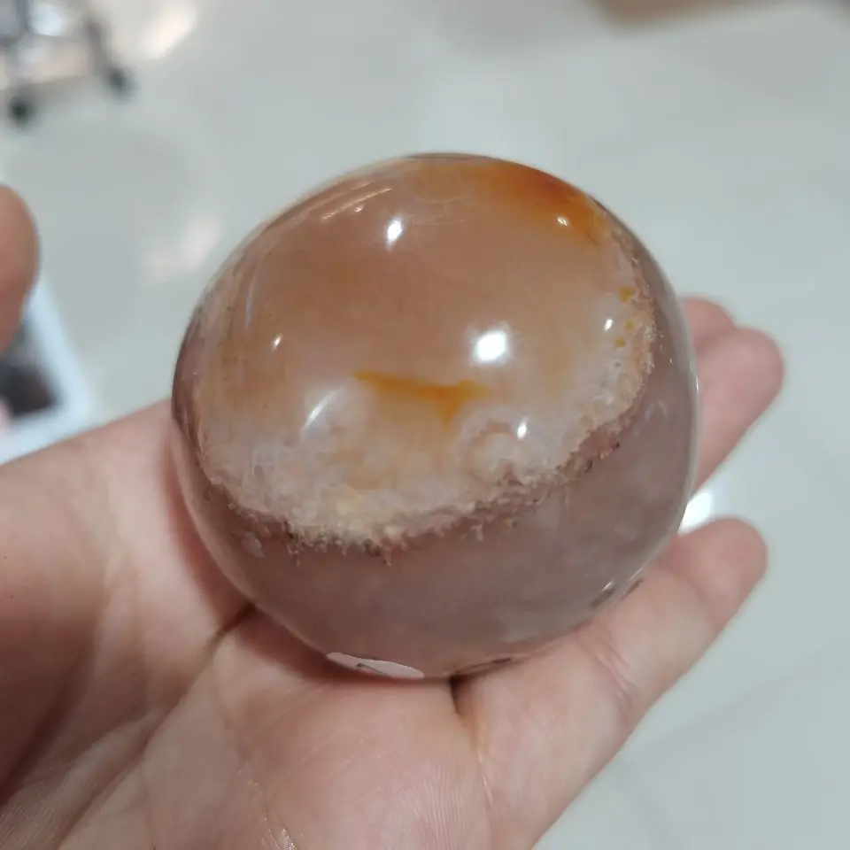 

Natural Sakura Cherry Agate Quartz Crystal Quartz Crystal Sphere Ball Healing Decor Gifts Natural Minerals