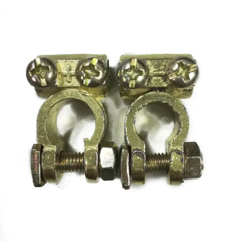 

2022 New 1Pair Alloy Car Battery Terminals Clamps Screw Connection Positive Negative Clip